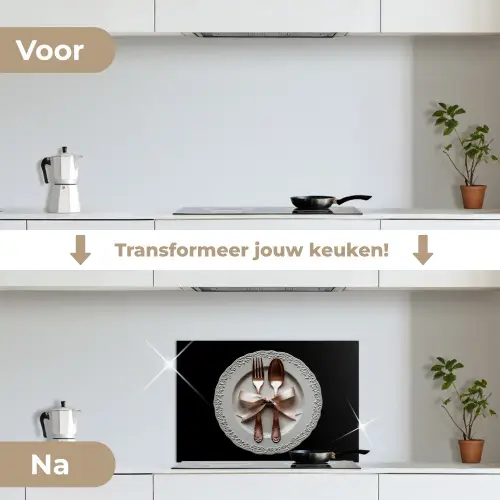 Rose - Strik - Bestek keuken achterwand spatscherm klein -voor_na_NL