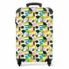 Fruitige jungle collage NBS - Handbagage koffer - Kinderen Unisex middel -productfoto_recht