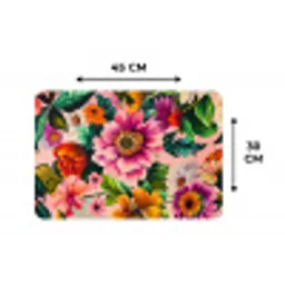 Bloemen - Kleurrijk - Roze Placemat vinyl groot -specs