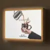 Koffie - Mok - Kan - Therapie Light Box met batterij (Wandlamp) middel -z3d_website