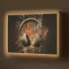 Koptelefoon - Bruin - Dynamische penseelstreken Light Box met batterij (Wandlamp) middel -z3d_website