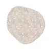 Bloemenprint - Grijs - Crème Wandcirkel Organisch Forex 3mm klein 629 -3d