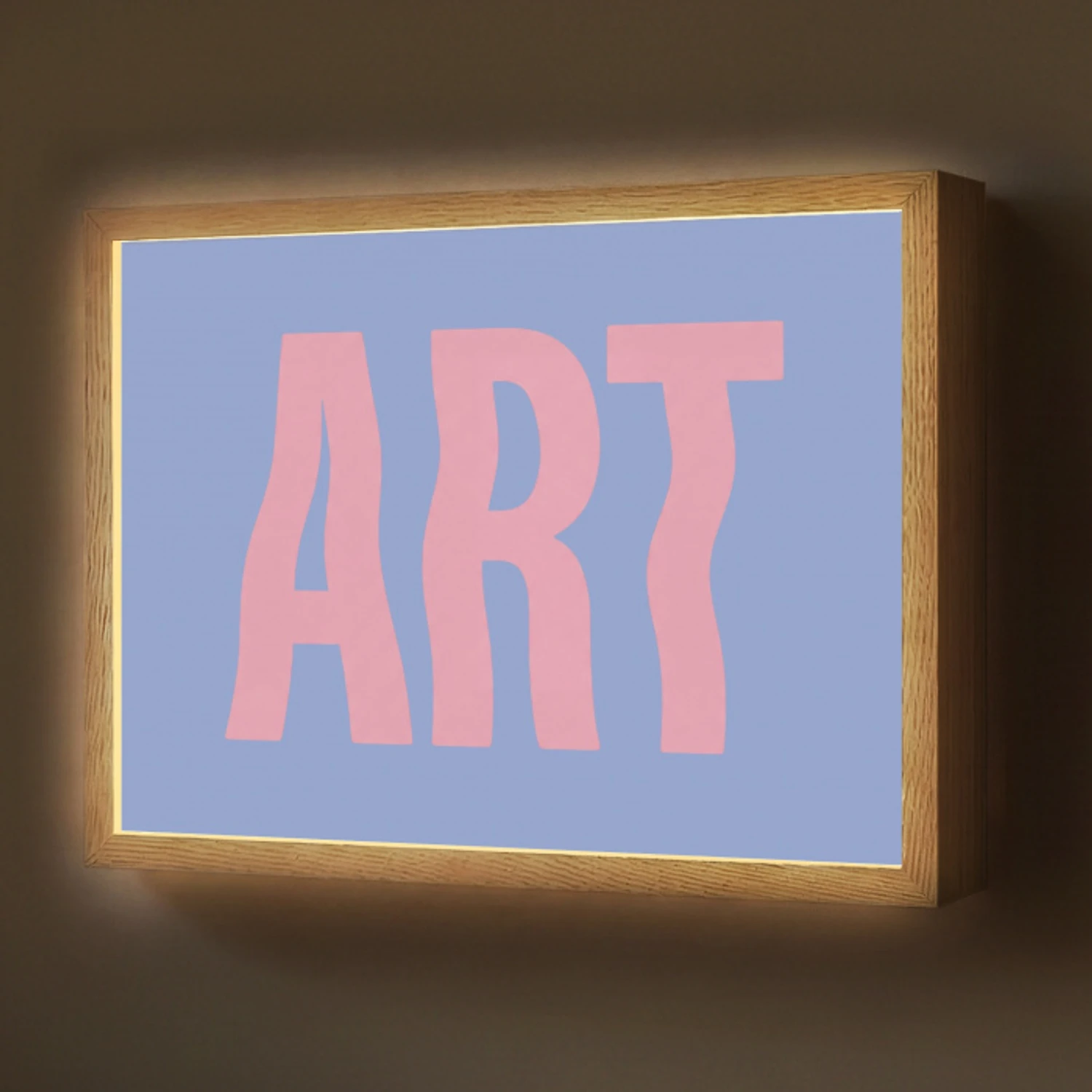Art - Roze - Blauw Light Box met batterij (Wandlamp) middel -z3d_website