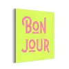 Groen - Roze bonjour - art-deco aluminium wit klein -3d
