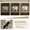 Pauw - Pauwenveren - Bloemen - Vogels - Botanisch Light Box met batterij (Wandlamp) middel -USP_dimbaarNL