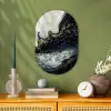 Marmer - Abstract - Goud - Luxe Wandcirkel Ovaal Forex klein -sfeer2