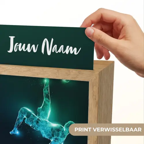Voetbal - Voetballer - Jongen - Zwart Light Box met kabel (Kinderlampje) klein -USP_websiteprintNL