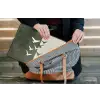 Japandi - Vogel - Groen laptophoes neopreen klein -tas