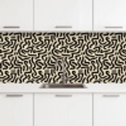 Abstract - Lijnen - Zwart keuken achterwand 2 middel 871 -3d