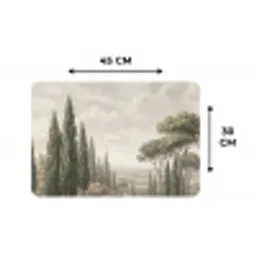 Vallei - Bos - Natuur - Groen Placemat vinyl groot -specs