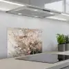 Amandelbloesem - Kunst - Van Gogh - Beige - Abstract keuken achterwand spatscherm klein -3d_schuin