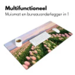 Tulpen - Landschap - Roze Muismat XXL klein -sfeer4