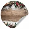 Kerstdecoratie - Geschenken - Hout - Veelkleurig Wandcirkel behangsticker klein -3d