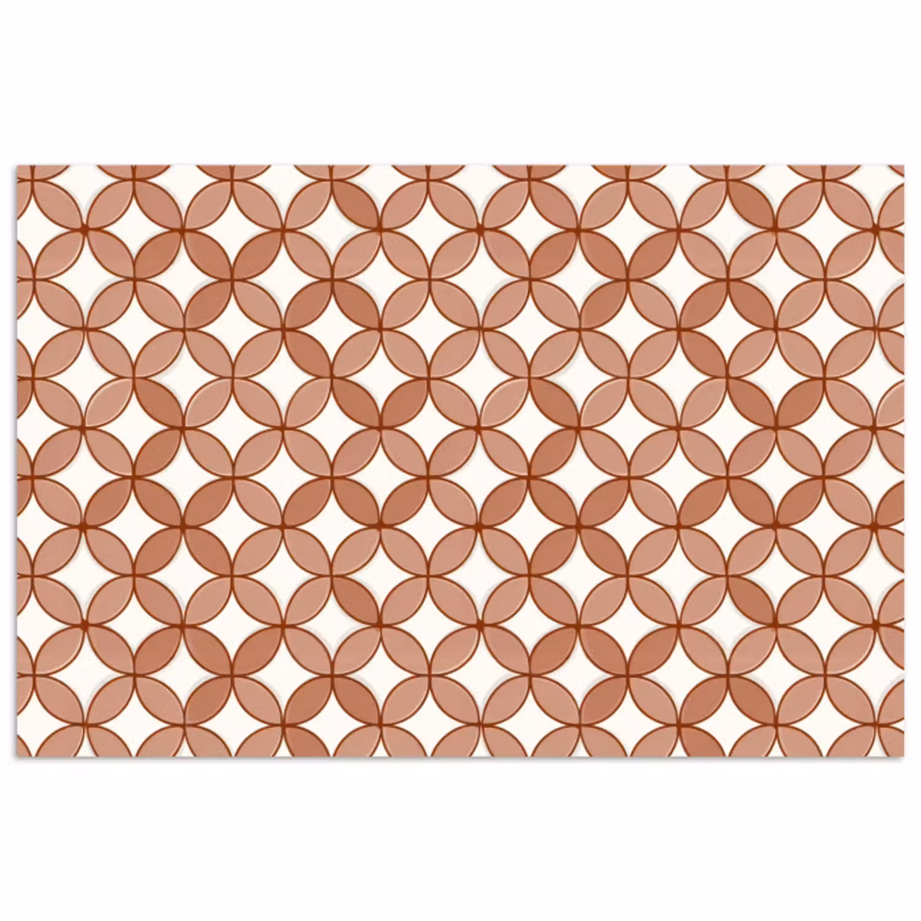 Geometrisch - Cirkels - Modern - Terracotta poster papier klein 62 -3d