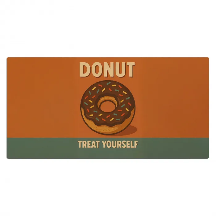 Donut - Spikkels - Kleurrijk - Quote Muismat XXL klein -3d_leeg
