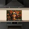 Vrouwen - Bloemen - Modern - Bril - Abstract keuken achterwand spatscherm klein -sfeer1