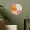 Vormen - Abstract - Kleurrijk Akoestische PET Vilt - Rond klein -sfeer2