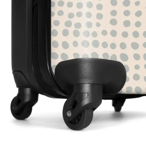 Grijsblauwe stippen NBS - Handbagage koffer - Kinderen Unisex middel -wiel