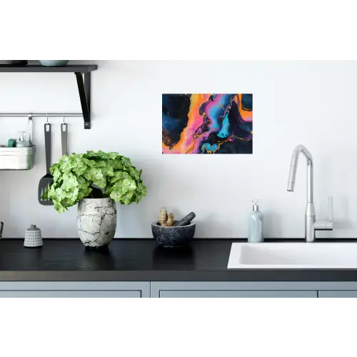 Modern - Marmer - Oranje Muursticker klein -keuken