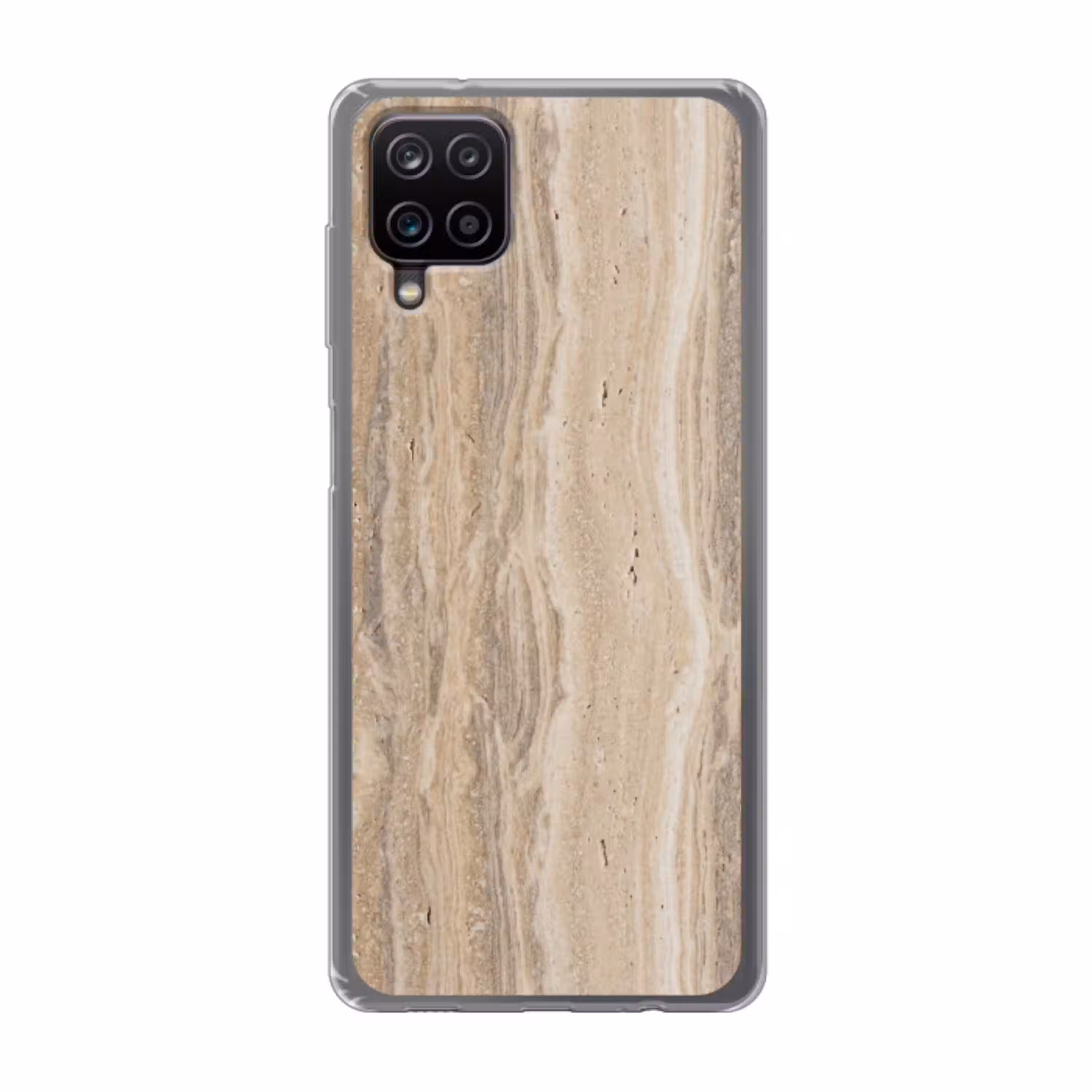 Steen - Patroon - Textuur - Natuurlijk - Beige Telefoonhoesje Samsung Galaxy A12 klein -3d