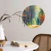 Bos - Zon - Natuur - Herfst Wandcirkel kunststof plaat 5mm dik klein -sfeer4