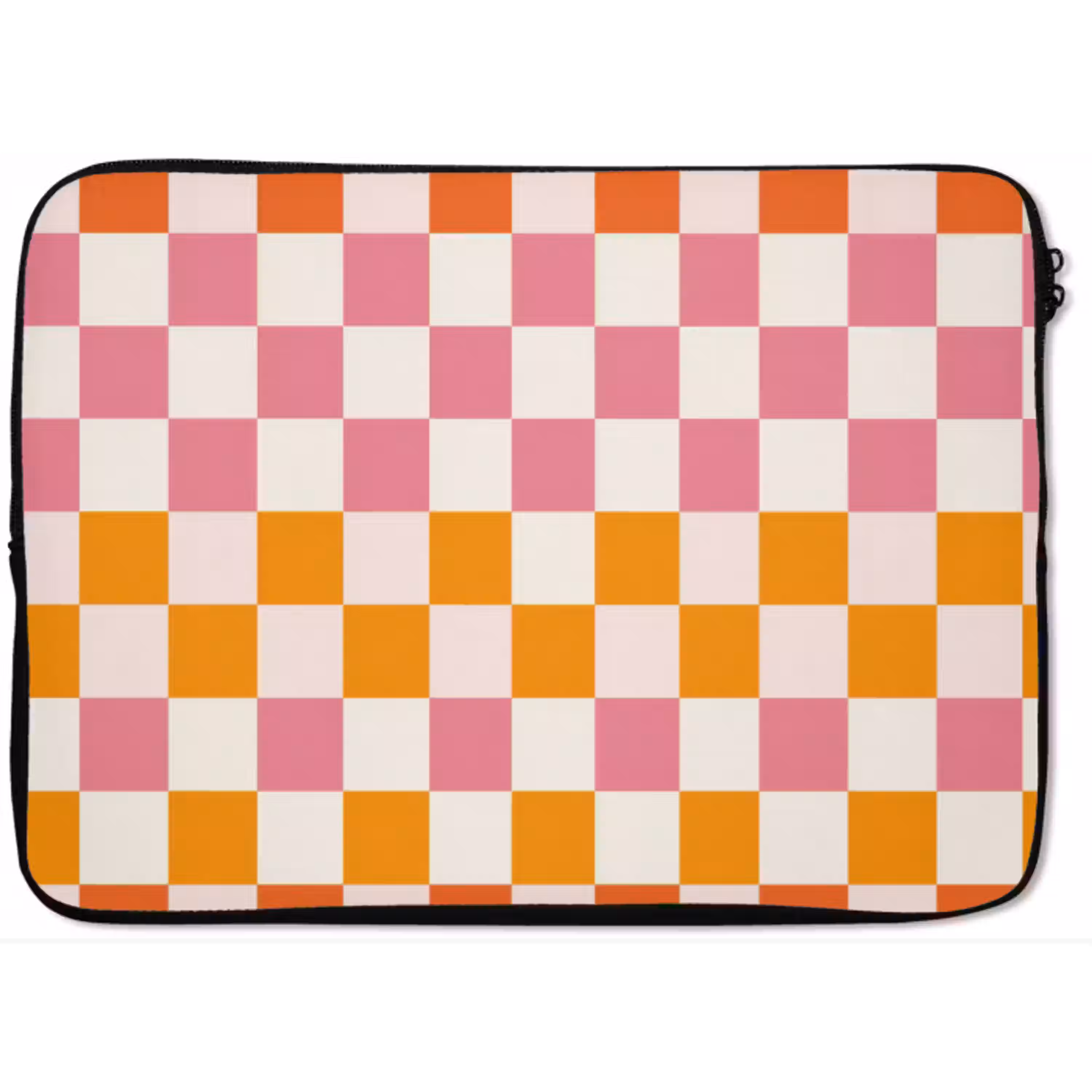 Vierkant - Patroon - Oranje laptophoes neopreen klein 279 -zkaufland3dotto