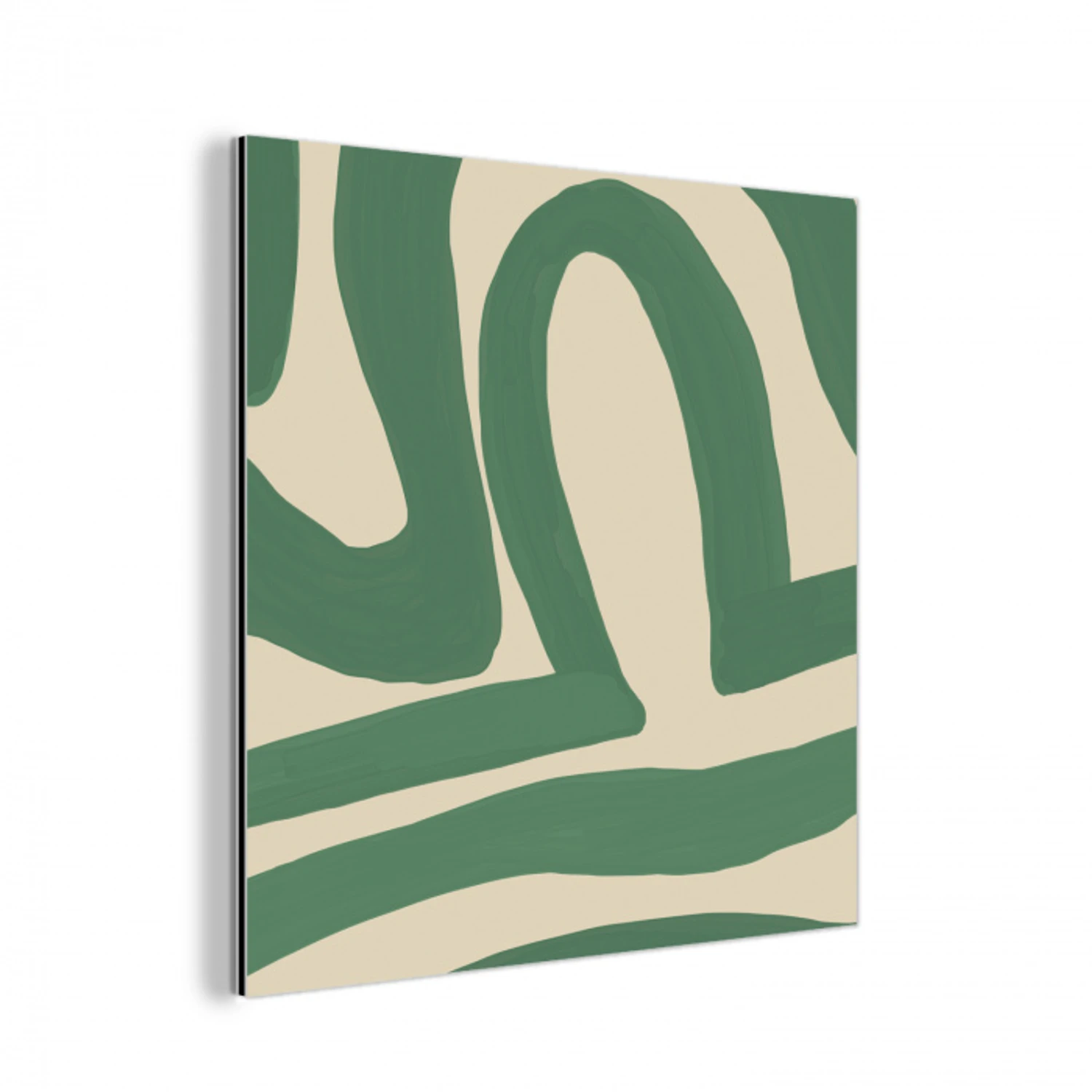 Groen - Kunst - Abstract aluminium wit klein -3d