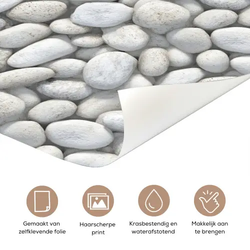 Steentjes - Grijs - Ovaal deurposter klein 289 -closeup_NL