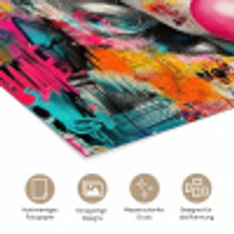 Vrouw - Kauwgom - Graffiti - Neonkleuren poster papier klein -tcloseup_DE