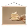 Vanilletaart - Cake - Romig textielposter latten blank klein -3d