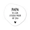 Papa - Spreuken - Stef Bos - Papa ik lijk steeds meer op jou - Quotes Wandcirkel Organisch Forex 3mm klein -3d