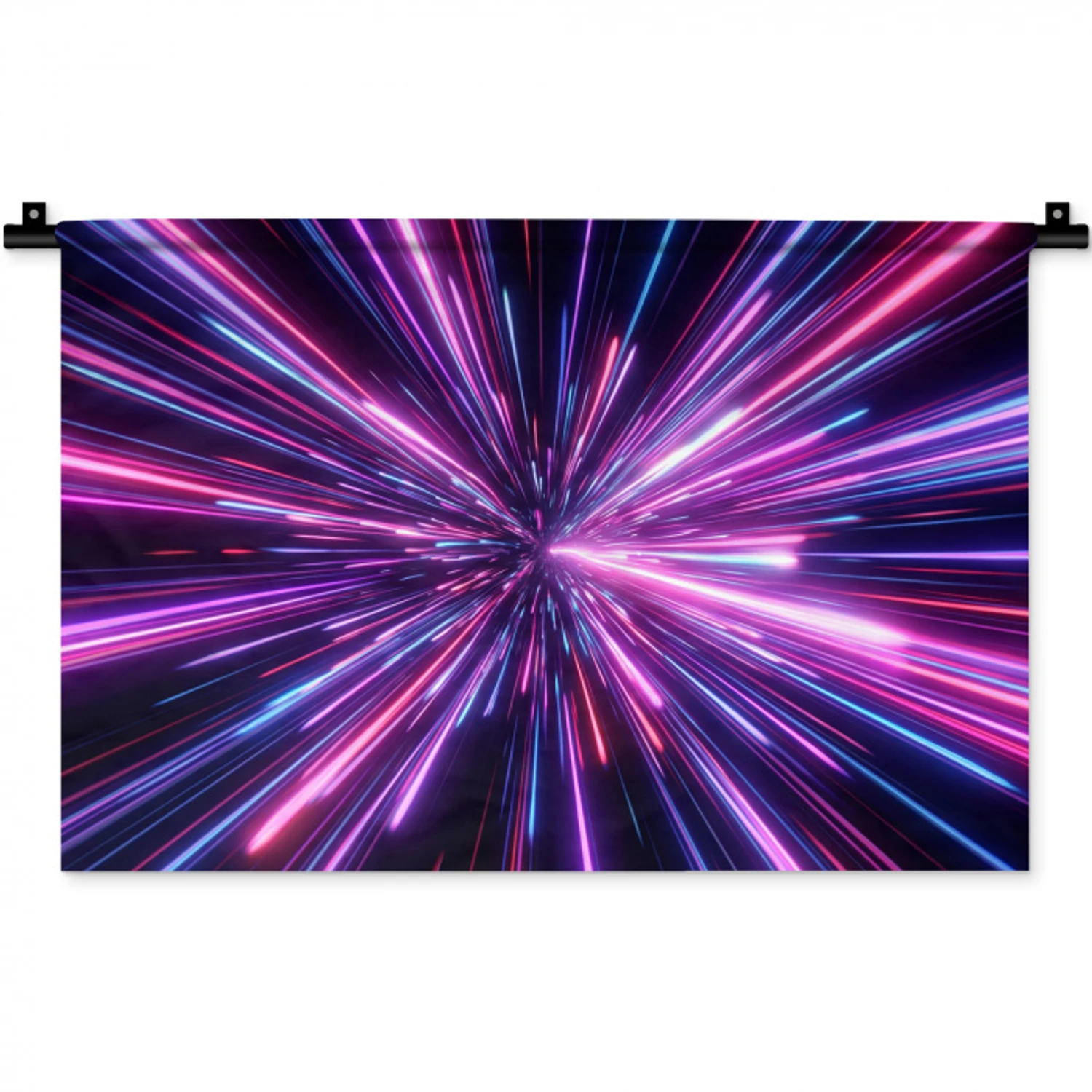 Lichtsnelheid - Ruimte - Roze - Paars Wandkleed katoen klein -zz3d