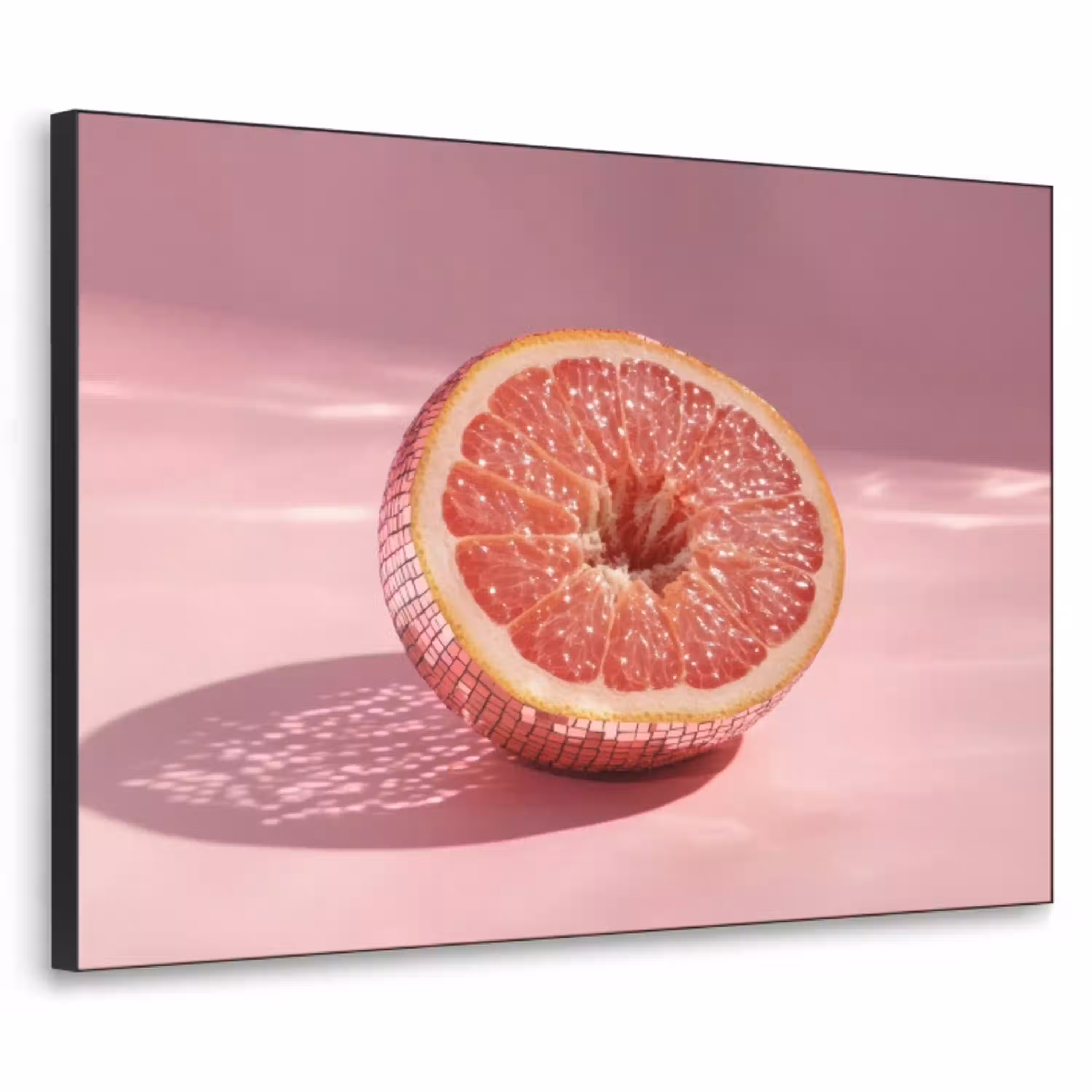 Grapefruit - Roze - Disco - Shiny Textielframe - compleet frame klein -3d