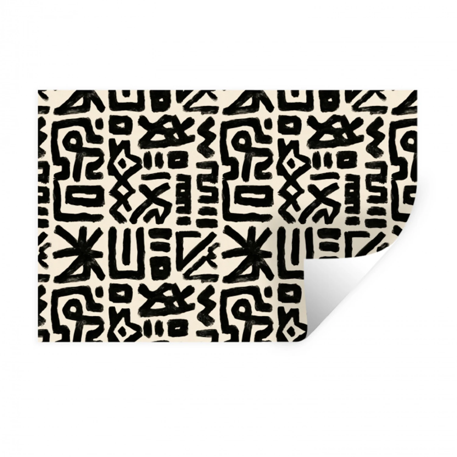 Geometrisch - Figuren - Zwart Muursticker klein 286 -3d