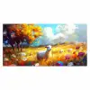 Schaap - Weide - Bloemen Muismat XXL klein -3d_leeg