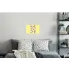 Vogels - Cirkel - Geel - Beweging Muursticker klein -slaapkamer