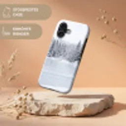 Meer - Dennen - IJs - Winter - Rustgevend Toughcase MagSafe Apple iPhone 17 klein -USP_RandenV_DE