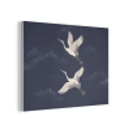 Kraanvogels - Nachthemel - Blauw PET vilt klein -3d