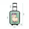 Kawai - Alpaca - Groen Kinderkoffer - Zwart klein -productfoto_formaten