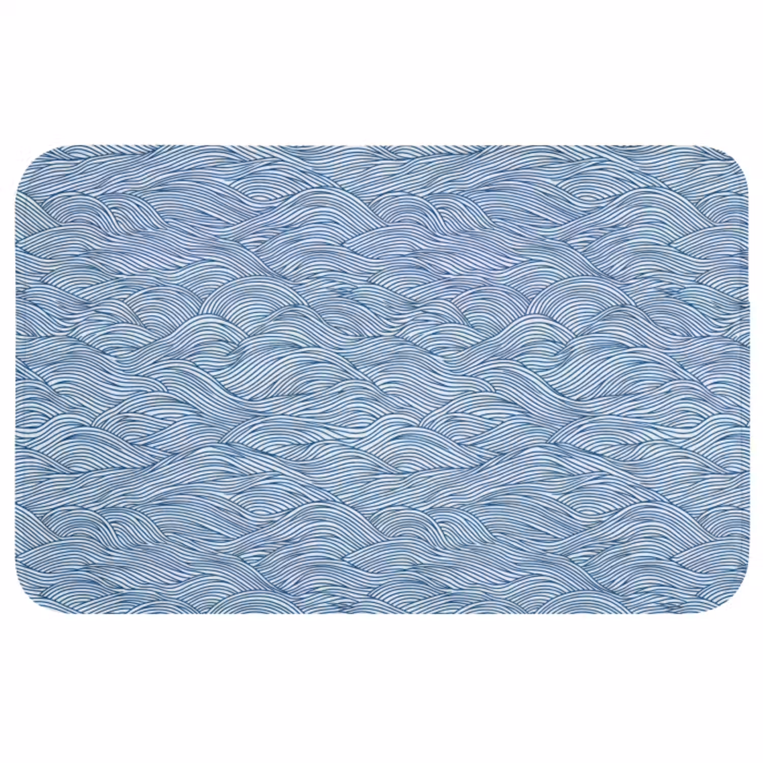Wc Mat - Golven - Ritmisch - Blauw