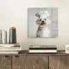 Hond - Wit - Kok plexiglas 5mm klein -sfeer1