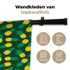 Donkergroen - Ananas - Bladeren Wandkleed katoen klein 269 -sfeer2