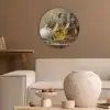Stilleven - Olijfolie - Knoflook - Kruiden Akoestische PET Vilt - Rond klein -sfeer1