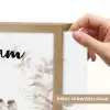 Giraffe - Bladeren - Bruin - Jungle - Kind Light Box met batterij (Wandlamp kind) middel -USP_websiteprintNL