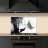 Boot - Rivier - Bamboe - Wit keuken achterwand spatscherm klein -sfeer1