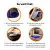 Tekst - Valentijn - Love - Blauw Inductie beschermer vinyl 3mm klein -zzzzzzz-td-werking