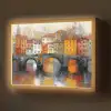 Gracht - Huizen - Kunst - Art Light Box met batterij (Wandlamp) middel -z3d_website