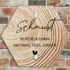 Holzmaserung - Elegant Naambord Hexagon klein -sfeer2