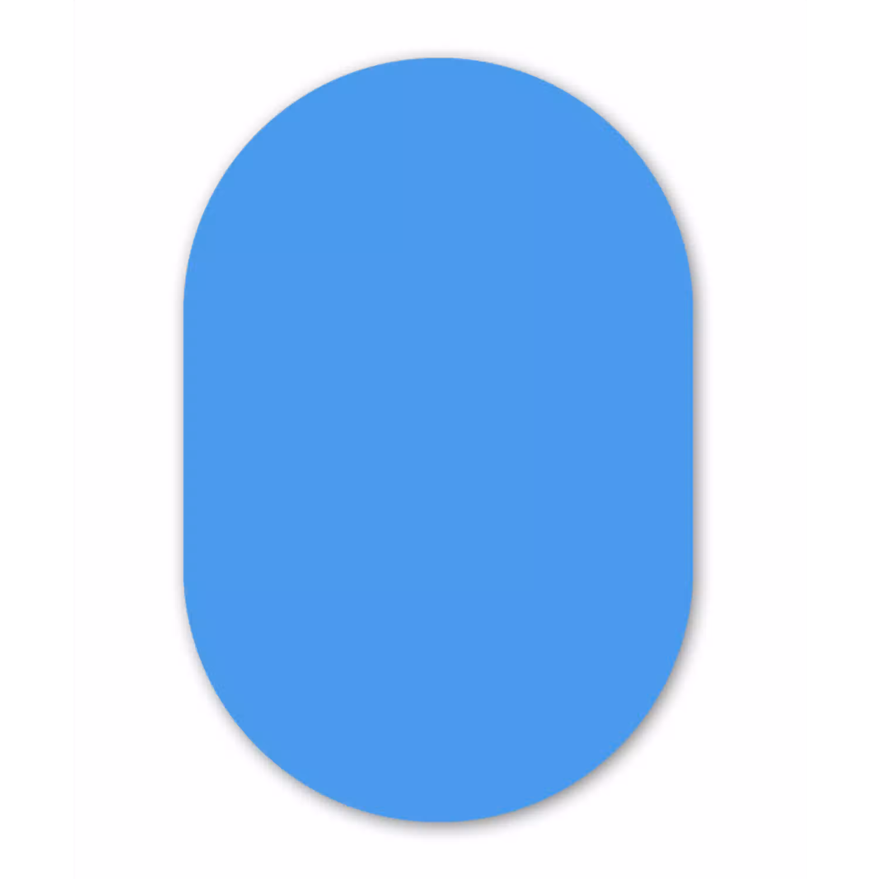 Bright - Azure - Blauw Wandcirkel Ovaal Aluminium middel 839 -3d