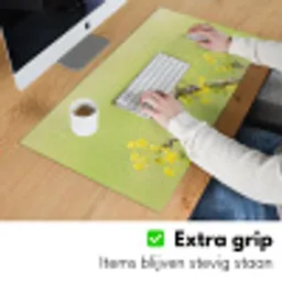 Vogel - Tak - Natuur - Kleurrijk Muismat XXL klein -sfeer3